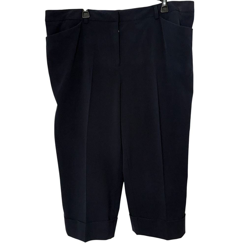 Worthington Women's Stretch Dress Cropped/Capri Length Cuffed Hem Pants